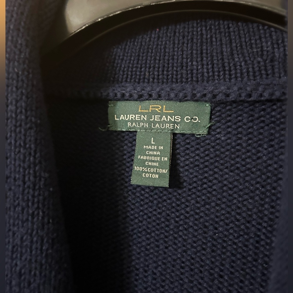 Lauren Ralph Lauren Knitted Cowl Neck Embroidered Cardigan - Picture 3 of 5